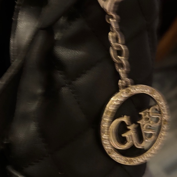 GUESS Quilted Black Backpack with Gold Accents main image 10
